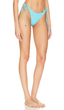 Luli Fama Vibras Wavy Bikini Bottom in Baby Blue