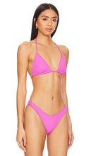 Luli Fama Wavy Baby Triangle Bikini Top in Pink