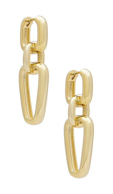 Luv AJ The Anais Loop Hoops in Metallic Gold