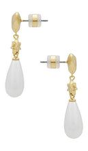 Luv AJ The Pearl Star Studs in Metallic Gold