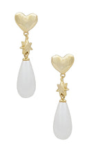 Luv AJ The Pearl Star Studs in Metallic Gold