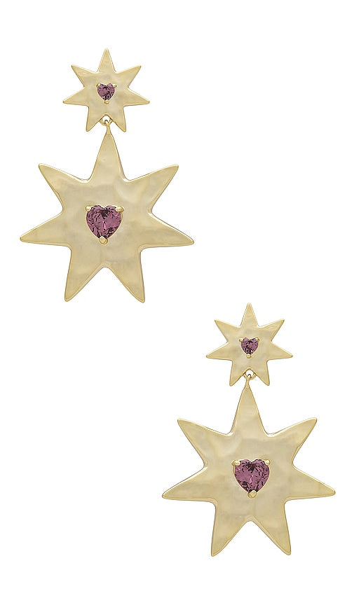 Luv AJ The Starry Stud Statement Earrings in Metallic Gold