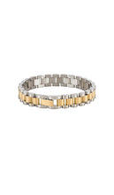 Luv AJ The Two-Toned Timepiece Bracelet in Metallic Gold