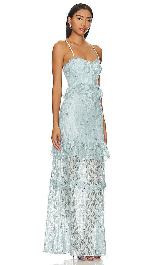 MAJORELLE Aisling Gown in Baby Blue