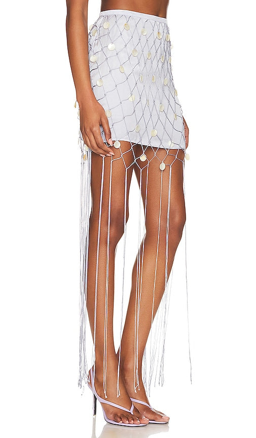 MAJORELLE Amara Mini Skirt in Lavender