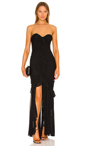 MAJORELLE Giules Gown in Black - Robe MAJORELLE Giules en Noir - MAJORELLE Giules 黑色礼服 - MAJORELLE Giules Kleid in Schwarz - MAJORELLE Giules 가운블랙 색상 - Abito MAJORELLE Giules in nero