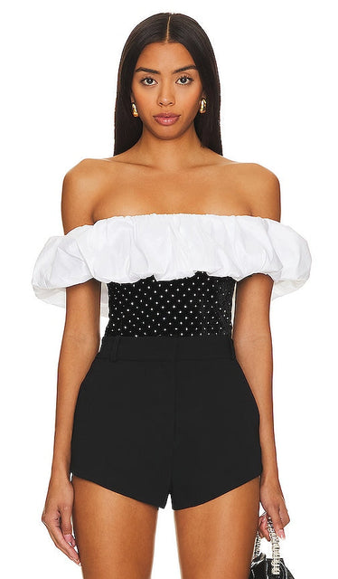 MAJORELLE Juliette Top in Black - Haut Juliette MAJORELLE en Noir - MAJORELLE Juliette 黑色上衣 - MAJORELLE Juliette Top in Schwarz - MAJORELLE 줄리엣 탑 - Top MAJORELLE Juliette in nero