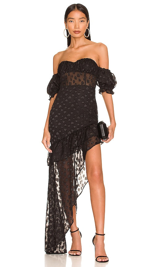 MAJORELLE Kayleigh Gown in Black - Robe MAJORELLE Kayleigh en noir - MAJORELLE Kayleigh 黑色礼服 - MAJORELLE Kayleigh Kleid in Schwarz - MAJORELLE Kayleigh 가운 블랙 색상 - MAJORELLE Abito Kayleigh in nero