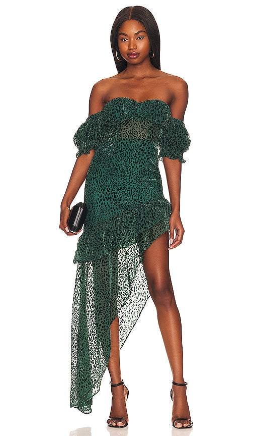 MAJORELLE Kayleigh Gown in Green - Robe MAJORELLE Kayleigh en vert - MAJORELLE Kayleigh 绿色礼服 - MAJORELLE Kayleigh Kleid in Grün - MAJORELLE Kayleigh 가운 - MAJORELLE Abito Kayleigh in verde