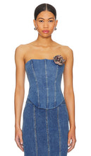 MAJORELLE Luda Bustier Top in Blue - Haut bustier MAJORELLE Luda en bleu - MAJORELLE Luda 蓝色紧身胸衣上衣 - MAJORELLE Luda Bustier-Top in Blau - MAJORELLE 루다 뷔스티에 탑 - Top bustier MAJORELLE Luda in blu
