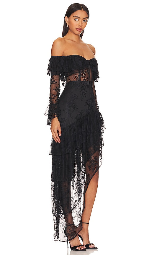 MAJORELLE Maddalena Gown in Black