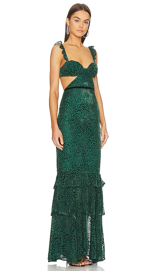 MAJORELLE Mariah Gown in Teal