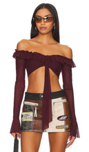 MAJORELLE Monique Crop Top in Wine - MAJORELLE Monique Crop Top en Vin - MAJORELLE Monique 酒红色短款上衣 - MAJORELLE Monique Crop Top in Wein - MAJORELLE Monique 크롭 탑 - Top corto MAJORELLE Monique in vino