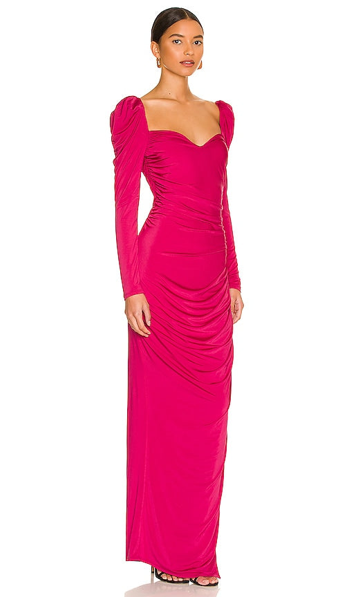 MAJORELLE Sweetheart Gown in Fuchsia