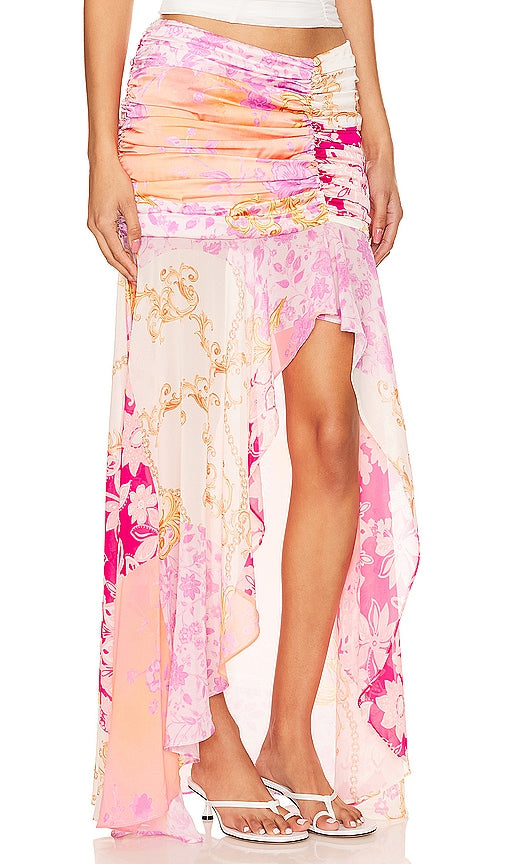 MAJORELLE Tatiana Skirt in Medallion in Pink