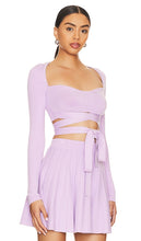 MAJORELLE Betiana Tie Knit Top in Lavender