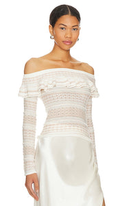 MAJORELLE Sarva Top in Ivory