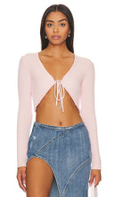 MAJORELLE Cait Faux Fur Sweater in Rose