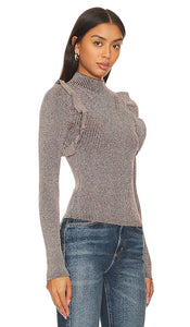 MAJORELLE Annie Sweater in Metallic Bronze