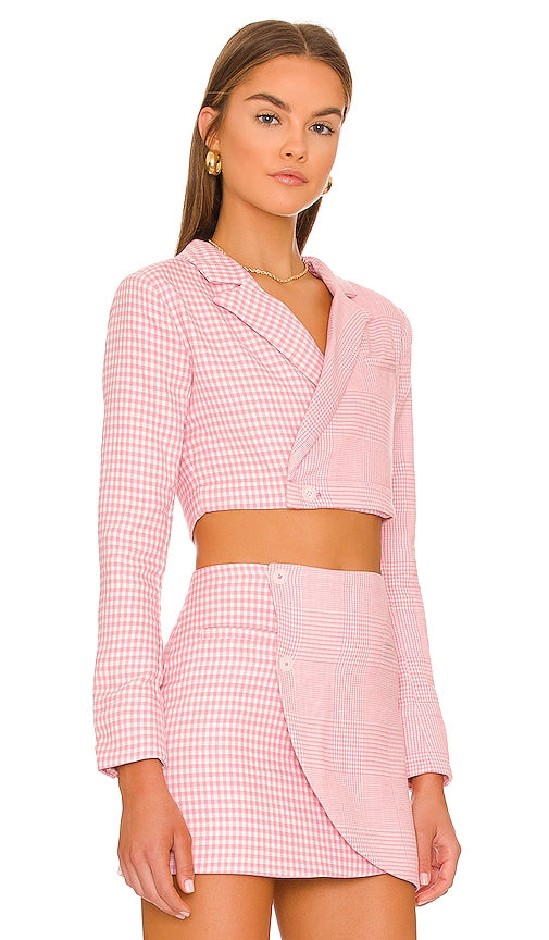 MAJORELLE Nell Cropped Blazer in Pink