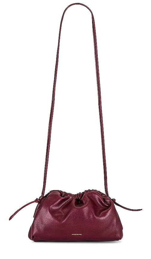 Mansur Gavriel Mini Cloud Clutch in Burgundy