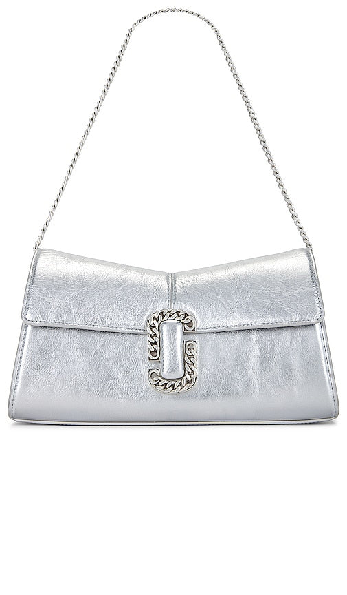Marc Jacobs The Metallic St. Marc Clutch in Metallic Silver