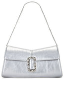 Marc Jacobs The Metallic St. Marc Clutch in Metallic Silver