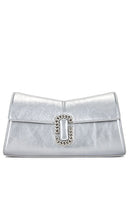 Marc Jacobs The Metallic St. Marc Clutch in Metallic Silver