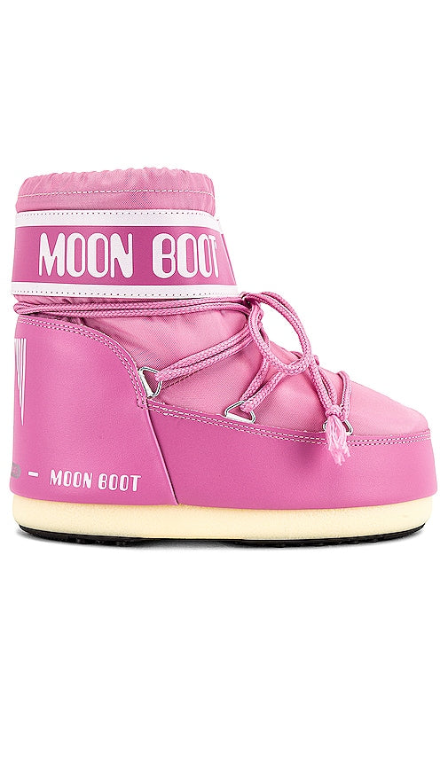 MOON BOOT Classic Low 2 Bootie in Pink | Pink Booties for Women