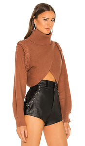 Michael Costello x REVOLVE Fresia Sweater in Cognac