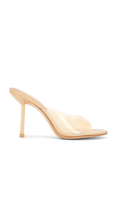Michael Costello X Revolve Naomi Mule in Cream | Frosted Caramel Heeled Sandals for Women