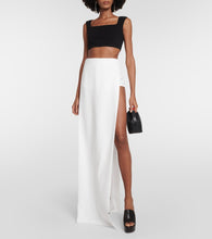 M√É¬¥not Side-slit jersey maxi skirt