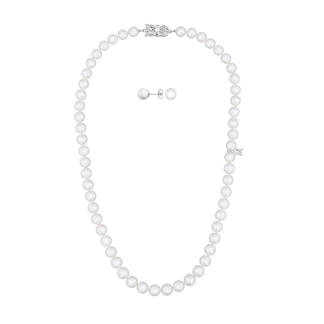 MIKIMOTO 7-8mm Akoya Cultured Pearl Necklace and Earring Gift Set