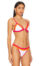 MILLY Cabana Amalfi Color Block Bikini Top in Fuchsia