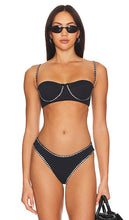 MILLY Cabana Heat Set Bikini Top in Black - Haut de bikini MILLY Cabana Heat Set en noir - MILLY Cabana 黑色热定型比基尼上衣 - MILLY Cabana Heat Set Bikinioberteil in Schwarz - MILLY Cabana 히트 세트 비키니 탑 블랙 색상 - Top bikini MILLY Cabana termoimpostato in nero