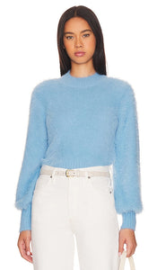 MINKPINK Aria Fluffy Knit in Baby Blue - MINKPINK Aria Fluffy Knit en bleu bébé - MINKPINK Aria 淡蓝色蓬松针织衫 - MINKPINK Aria Fluffy Knit in Babyblau - MINKPINK 아리아 플러피 니트 베이비 블루 색상 - MINKPINK Aria soffice maglia in celeste