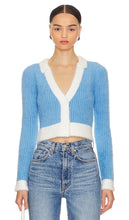 MINKPINK Josephine Knit Cardigan in Blue - MINKPINK Joséphine Cardigan en tricot en bleu - MINKPINK 蓝色约瑟芬针织开衫 - MINKPINK Josephine Strickjacke in Blau - MINKPINK 조세핀 니트 가디건 블루 색상 - MINKPINK Cardigan in maglia Josephine in blu