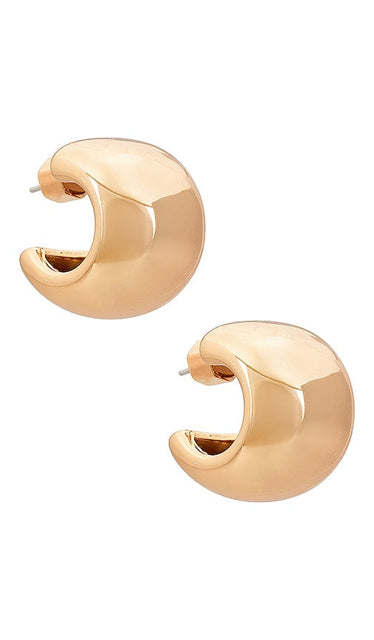 MIRANDA FRYE Camilla Hoops in Metallic Gold