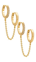MIRANDA FRYE Elliot Double Hoop in Metallic Gold