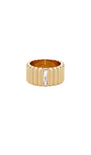 MIRANDA FRYE Lisa Ring in Metallic Gold