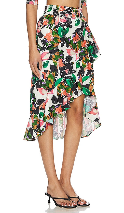 MISA Los Angeles Sofia Skirt in Dark Green
