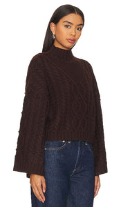 MISA Los Angeles Oona Top in Brown