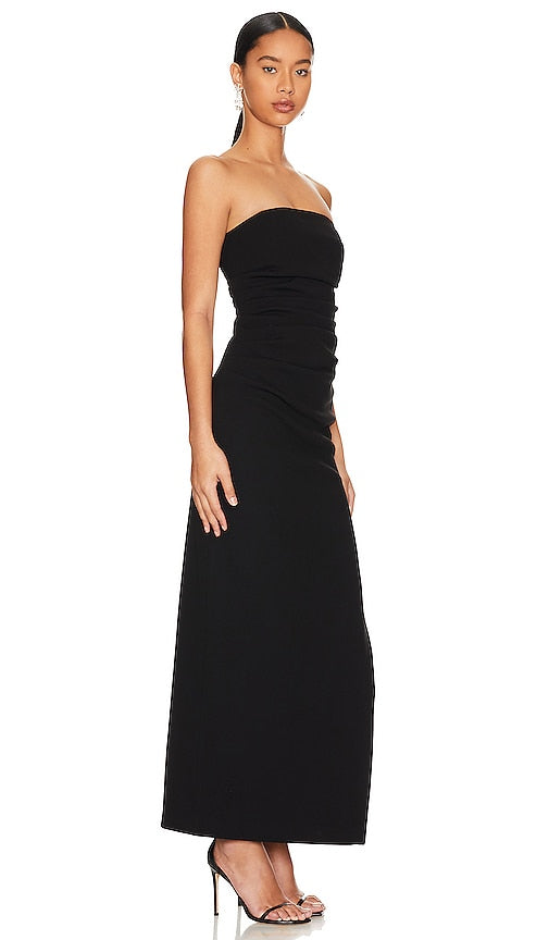 MISHA Blythe Bonded Gown in Black