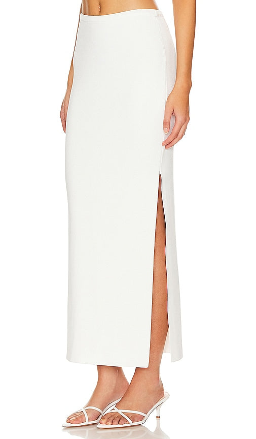 MISHA Catia Midi Skirt in Ivory