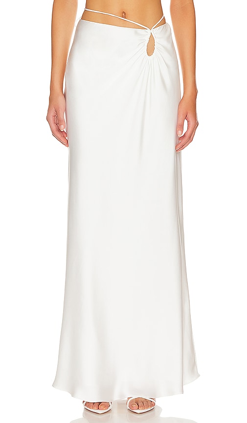 MISHA Melody Maxi Skirt in Ivory - Jupe longue MISHA Melody en ivoire - MISHA Melody 象牙色长裙 - MISHA Melody Maxirock in Elfenbein - MISHA 멜로디 맥시 스커트 - Gonna lunga MISHA Melody in avorio