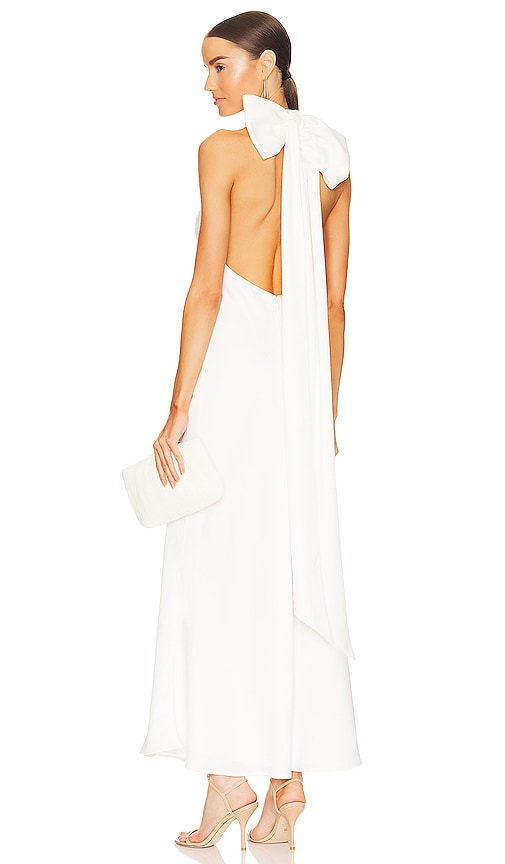MISHA x REVOLVE Evianna Satin Gown in White - MISHA x REVOLVE Robe en Satin Evianna en Blanc - MISHA x REVOLVE Evianna 白色缎面礼服 - MISHA x REVOLVE Evianna Satinkleid in Weiß - MISHA x REVOLVE Evianna 새틴 가운 화이트 색상 - Abito in raso MISHA x REVOLVE Evianna in bianco