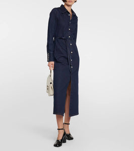 MM6 Maison Margiela Belted denim shirt dress