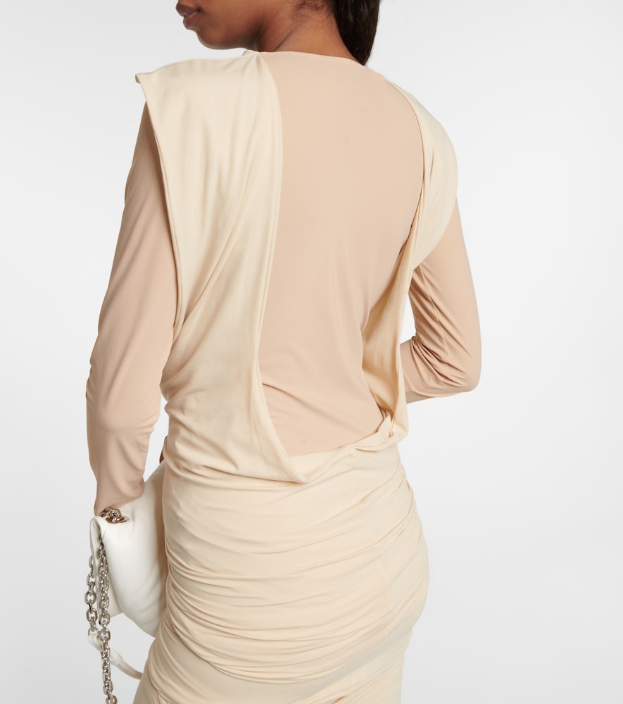 MM6 Maison Margiela Deconstructed jersey maxi dress