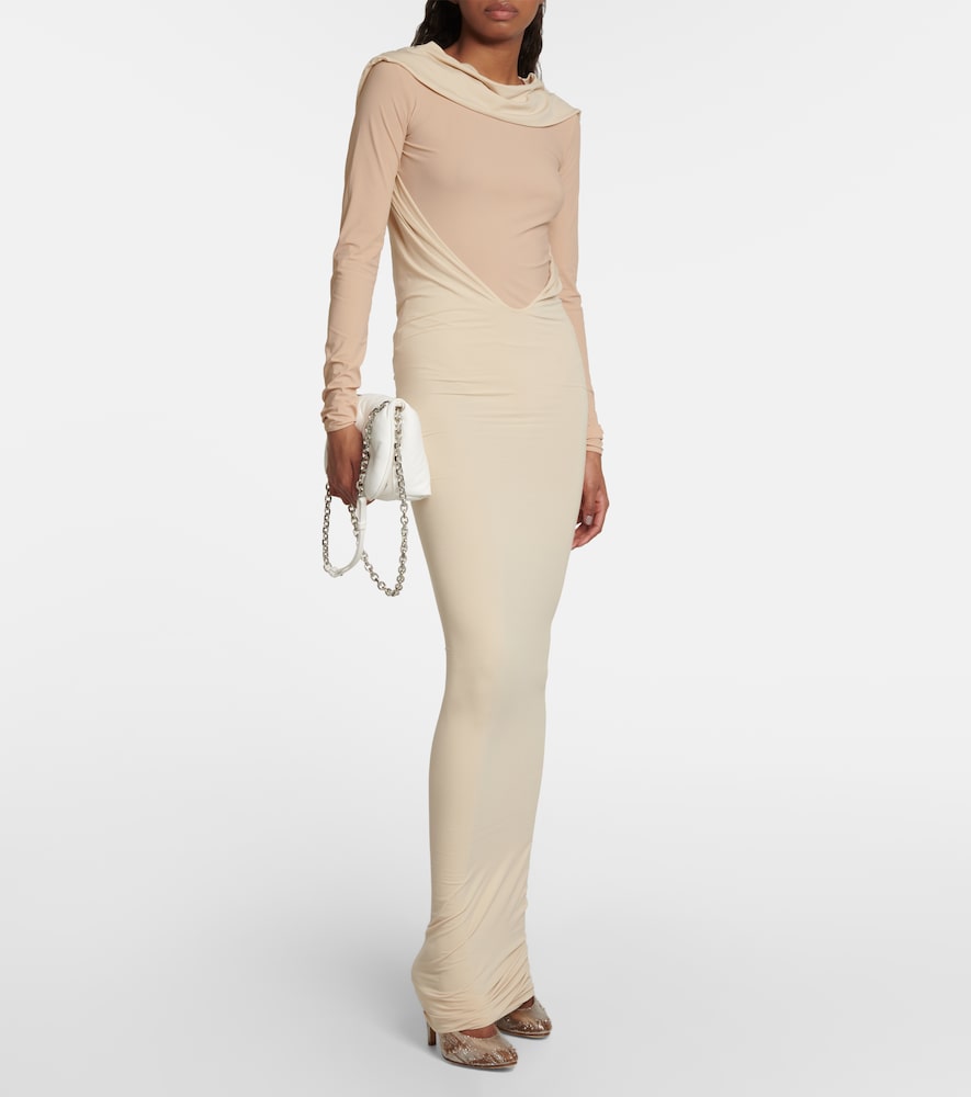 MM6 Maison Margiela Deconstructed jersey maxi dress