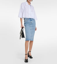 MM6 Maison Margiela Denim midi skirt
